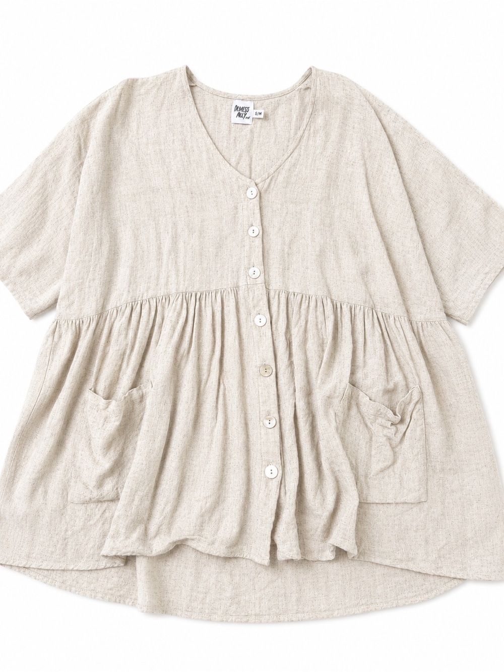 Princess Polly Beige Button-Front Midi Dress